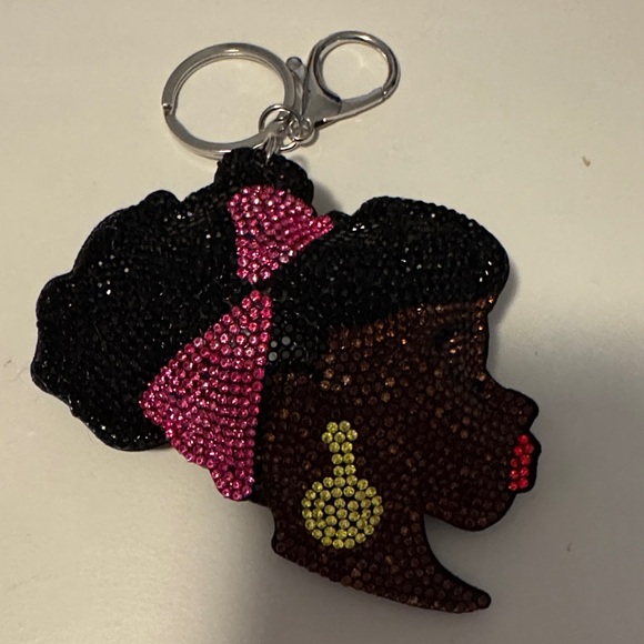 Accessories - Colorful Ebony Sis Rhinestone Keychain